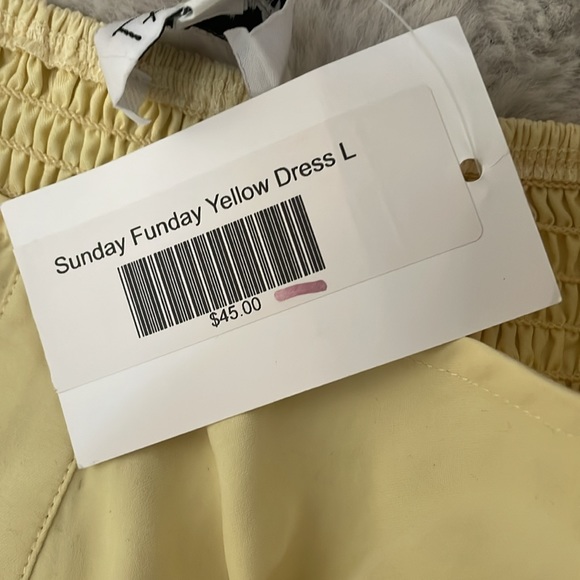 Tazga NWT Sunday Funday Pastel Yellow Spring/Summer Mini Dress - Picture 13 of 17